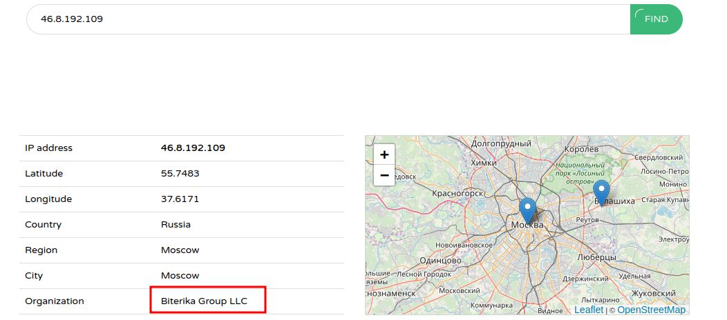 Russian Hacker IP Location